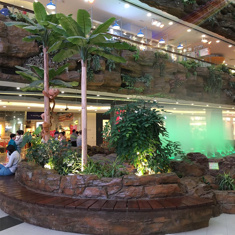 松濤仿真樹之上海世博會商場假山椰子樹工程